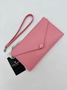 Kate Spade Yours Truly Envelope Wristlet Grapefruit Soda Pink